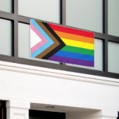Lgbtq: vlag van homoseksuele pride, inclusief bred spandoek (Buitenkant Gebouw)