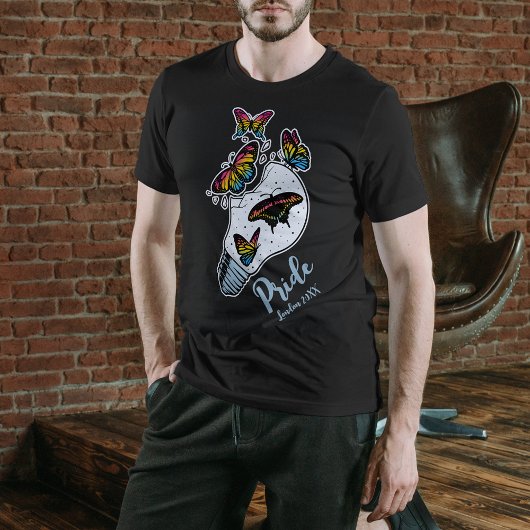 LGBTQ Vlinders in Pansexual Vlag Kleuren T-shirt