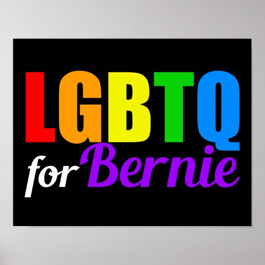 LGBTQ voor Bernie Sanders 2020 Poster (Voorkant)