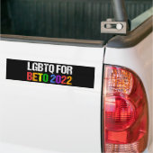 LGBTQ voor Beto Governor 2022 Verkiezingsregenboog Bumpersticker (Op Truck)
