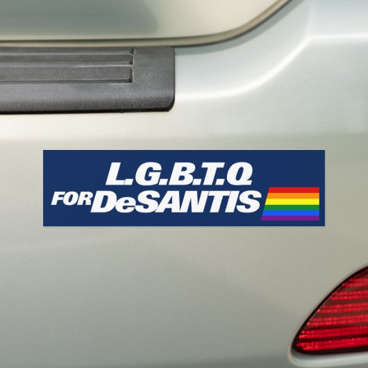 LGBTQ voor DeSantis 2024 Bumpersticker (Op auto)