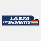 LGBTQ voor DeSantis 2024 Bumpersticker (Voorkant)