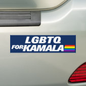LGBTQ voor Kamala Harris 2024 Bumpersticker (Op auto)