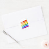 LGBTQ voor KAMALA HARRIS Rainbow Stripes Ronde Sticker (Envelop)