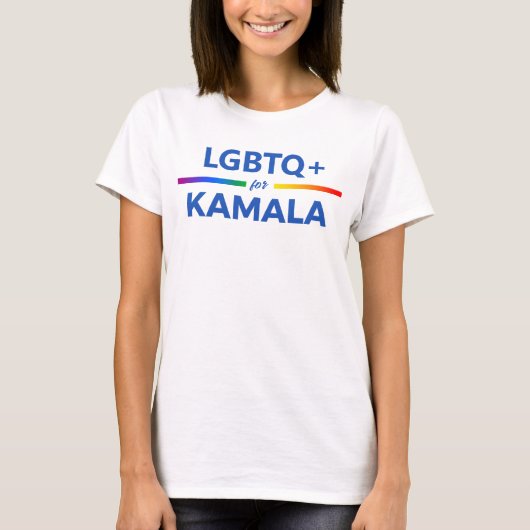 LGBTQ voor Kamala Harris T-shirt (Voorkant)