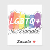 LGBTQ voor Kamala Rainbow Gay Pride Laptop Sticker (Vel)
