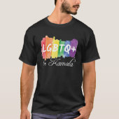 LGBTQ voor Kamala Rainbow Gay Pride T-shirt (Voorkant)