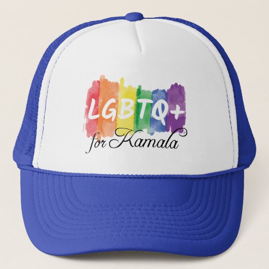 LGBTQ voor Kamala Rainbow Gay Pride Trucker Pet (Voorkant)