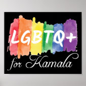 LGBTQ voor Kamala Rainbow Gay Pride verkiezing Poster (Voorkant)