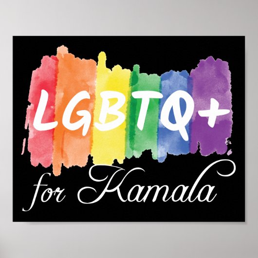 LGBTQ voor Kamala Rainbow Gay Pride verkiezing Poster (Voorkant)