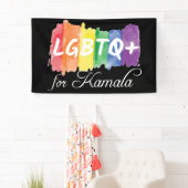 LGBTQ voor Kamala Rainbow Gay Pride verkiezing Spandoek (Insitu)