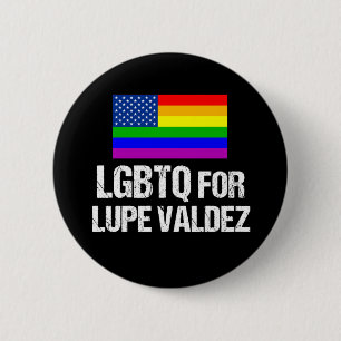 LGBTQ voor Lupe Valdez als Texas Governor 2018 Ronde Button 5,7 Cm