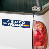LGBTQ voor Trump 2024 Bumpersticker (Op Truck)