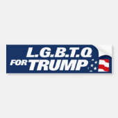 LGBTQ voor Trump 2024 Bumpersticker (Voorkant)