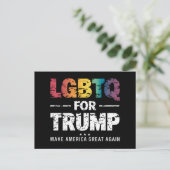 LGBTQ VOOR TRUMP GAY LESBISCH VOOR TRUMP 2024 BRIEFKAART (Staand voorkant)