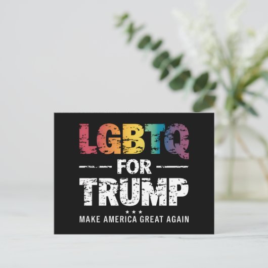 LGBTQ VOOR TRUMP GAY LESBISCH VOOR TRUMP 2024 BRIEFKAART (Staand voorkant)