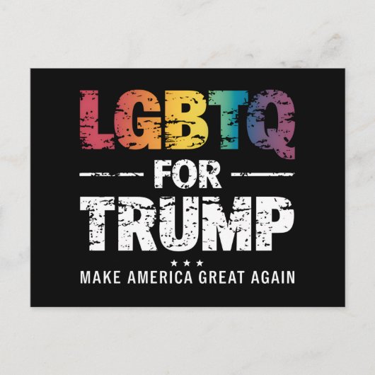 LGBTQ VOOR TRUMP GAY LESBISCH VOOR TRUMP 2024 BRIEFKAART (Voorkant)