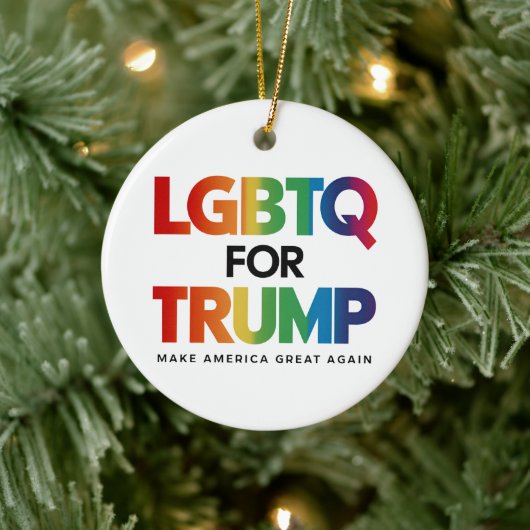 LGBTQ VOOR TRUMP GAY LESBISCH VOOR TRUMP 2024 KERAMISCH ORNAMENT (Boom)
