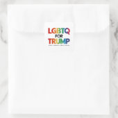 LGBTQ VOOR TRUMP GAY LESBISCH VOOR TRUMP 2024 VIERKANTE STICKER (Tas)