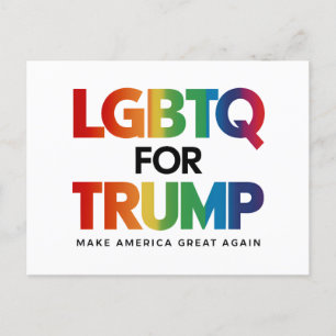 LGBTQ VOOR TRUMP HOMOSEKSUEEL LESBIEN VOOR TRUMP 2 BRIEFKAART