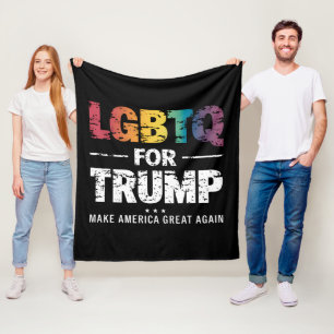 LGBTQ VOOR TRUMP HOMOSEKSUEEL LESBIEN VOOR TRUMP 2 FLEECE DEKEN