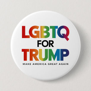 LGBTQ VOOR TRUMP HOMOSEKSUEEL LESBIEN VOOR TRUMP 2 RONDE BUTTON 7,6 CM