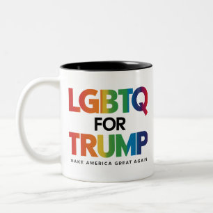 LGBTQ VOOR TRUMP HOMOSEKSUEEL LESBIEN VOOR TRUMP 2 TWEEKLEURIGE KOFFIEMOK