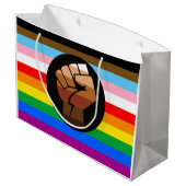 LGBTQ+ Voortgangspunt - Primaire vlag Groot Cadeauzakje (Achterkant Gekanteld)