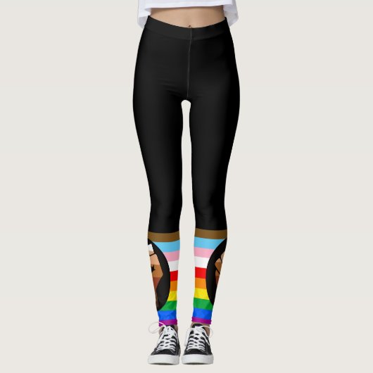 LGBTQ+ Voortgangspunt - Primaire vlag Leggings (Voorkant)
