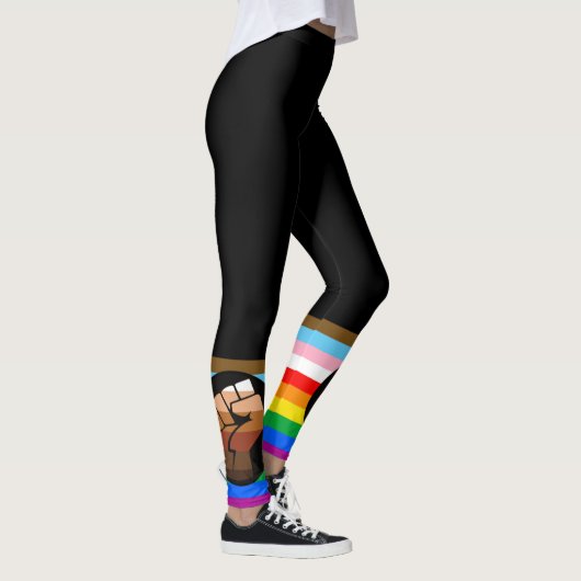 LGBTQ+ Voortgangspunt - Primaire vlag Leggings (Rechts)