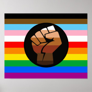 LGBTQ+ Voortgangspunt - Primaire vlag Poster