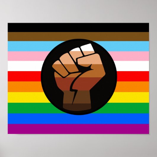 LGBTQ+ Voortgangspunt - Primaire vlag Poster (Voorkant)