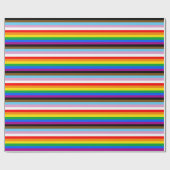 LGBTQ+ Voortgangsvlag Stripes Cadeaupapier (Vlak)