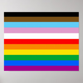 LGBTQ+ Voortgangsvlag Stripes Poster