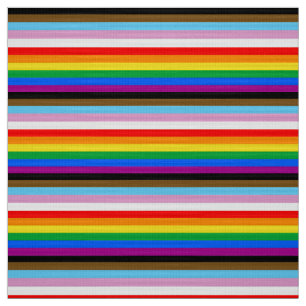 LGBTQ+ Voortgangsvlag Stripes Stof