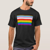 LGBTQ+ Voortgangsvlag Stripes T-shirt (Voorkant)