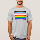 LGBTQ+ Voortgangsvlag Stripes T-shirt (Voorkant)
