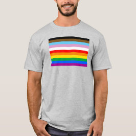 LGBTQ+ Voortgangsvlag Stripes T-shirt