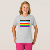 LGBTQ+ Voortgangsvlag Stripes T-shirt (Voorkant volledig)