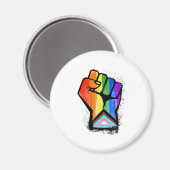 LGBTQ VOORUITGANG PRIDE FIST MAGNEET (Voorkant / Achterkant)