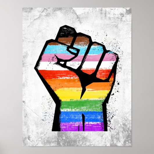 LGBTQ VOORUITGANG PRIDE FIST POSTER (Voorkant)