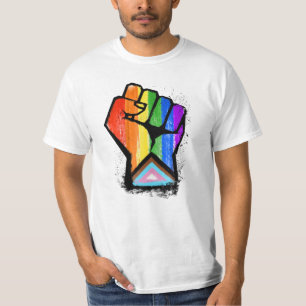 LGBTQ VOORUITGANG PRIDE FIST T-SHIRT