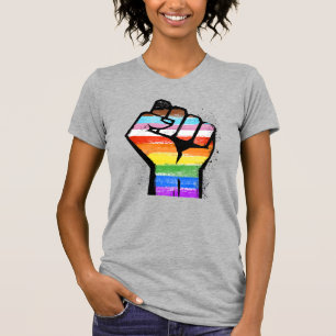 LGBTQ VOORUITGANG PRIDE FIST T-SHIRT