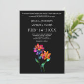 🌈 LGBTQ Vow Bloom Petals & Pride  Kaart (Staand voorkant)