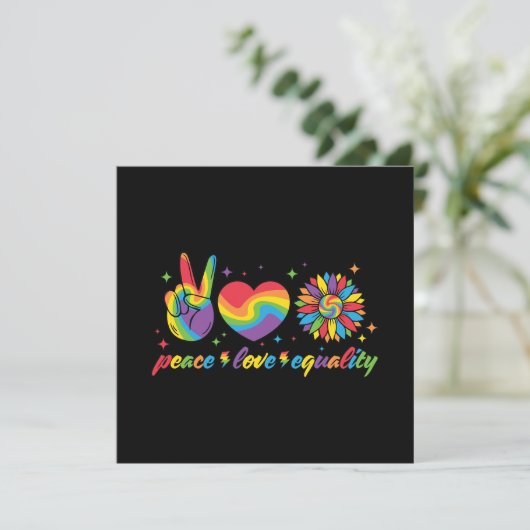LGBTQ - Vrede, Liefde, Gelijkheid (Staand voorkant)
