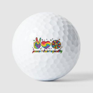 LGBTQ - Vrede, Liefde, Gelijkheid Golfballen