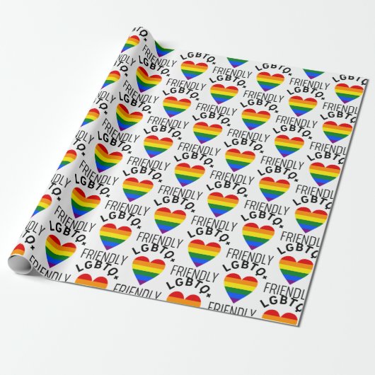 lgbtq - vriendelijke pride vlag symbool liefde voo cadeaupapier (Uitgerold)