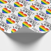 lgbtq - vriendelijke pride vlag symbool liefde voo cadeaupapier (Hoek)