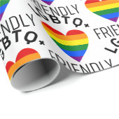 lgbtq - vriendelijke pride vlag symbool liefde voo cadeaupapier (Rol Hoek)