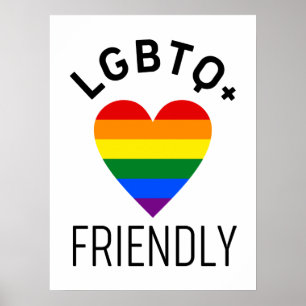 lgbtq - vriendelijke pride vlag symbool liefde voo poster